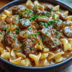 Beef stroganoff is a classic comfort food, cherished for its rich, creamy sauce and tender strips of beef. This dish has a special place in the hearts and homes of many culinary enthusiasts, evoking memories of family dinners and gatherings around the table. What truly sets this recipe apart is the use of a slow cooker, a kitchen appliance that transforms a simple meal into a gourmet experience. When you allow the ingredients to meld together over several hours, the result is a melt-in-your-mouth delight that elevates beef stroganoff to new heights of flavor and tenderness.