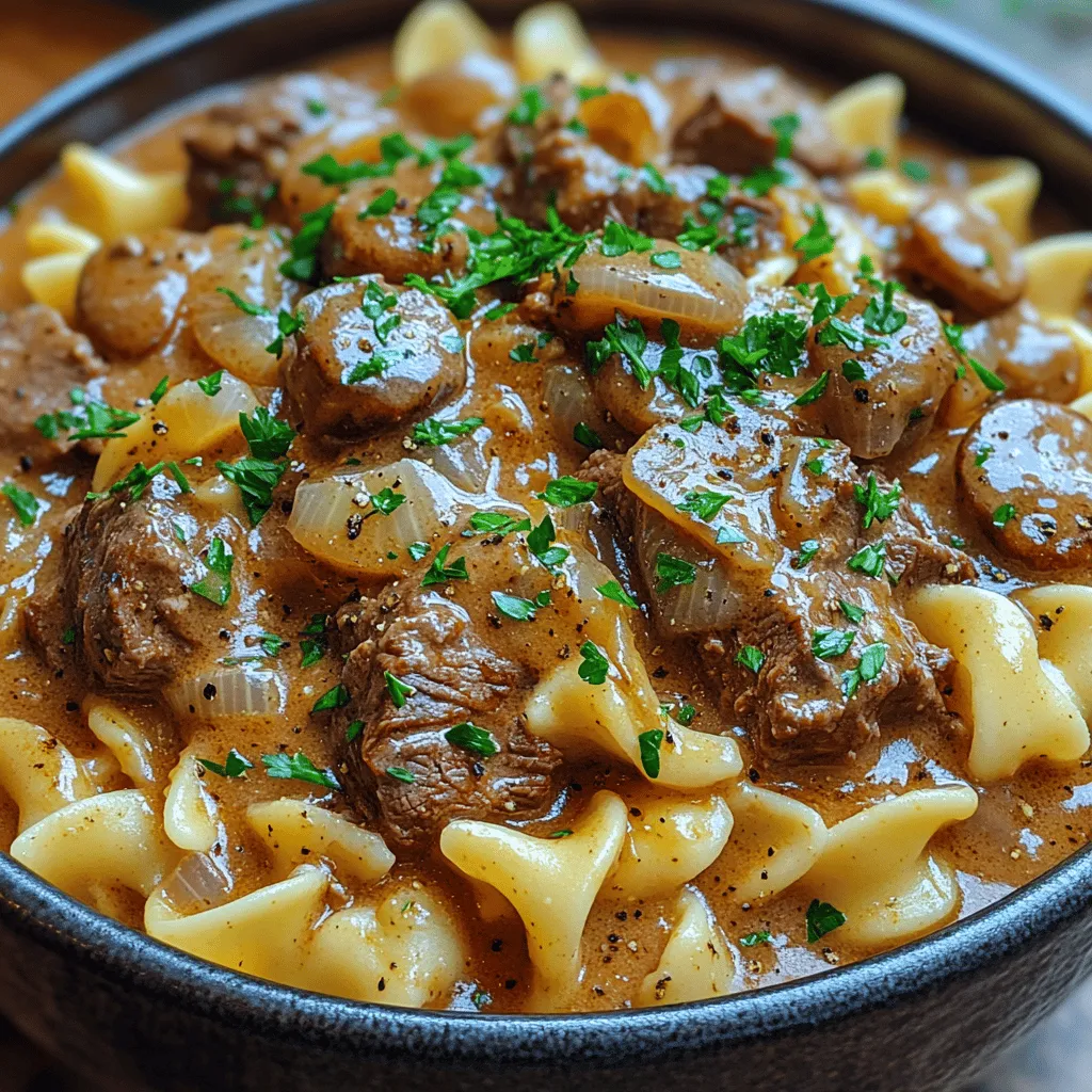 Beef stroganoff is a classic comfort food, cherished for its rich, creamy sauce and tender strips of beef. This dish has a special place in the hearts and homes of many culinary enthusiasts, evoking memories of family dinners and gatherings around the table. What truly sets this recipe apart is the use of a slow cooker, a kitchen appliance that transforms a simple meal into a gourmet experience. When you allow the ingredients to meld together over several hours, the result is a melt-in-your-mouth delight that elevates beef stroganoff to new heights of flavor and tenderness.