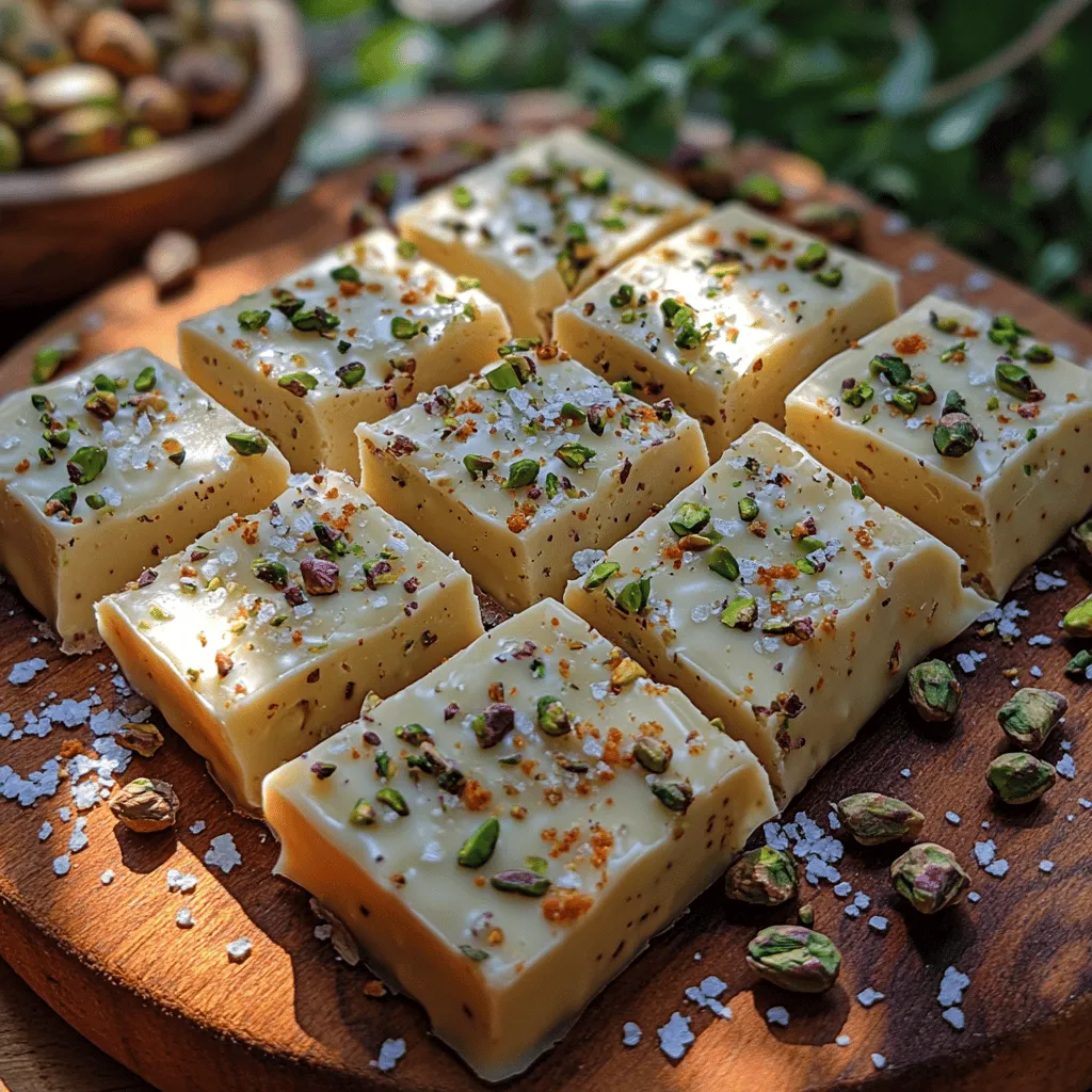 White chocolate pistachio fudge is a delightful treat that combines the creamy sweetness of white chocolate with the rich, nutty flavor of pistachios. This indulgent confection is not only visually appealing with its vibrant green pistachios contrasting against the creamy white base, but it also offers a unique flavor profile that makes it a favorite among fudge lovers. The creamy texture of the fudge melts in your mouth, creating a luxurious experience with every bite.