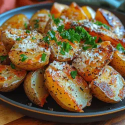Crispy potato wedges have long held a cherished spot in the realm of comfort food, beloved by many for their satisfying crunch and hearty interior. Whether enjoyed as a snack, a side dish, or a main attraction at gatherings, these golden morsels are a versatile favorite that can elevate any meal. However, what if we told you that these classic wedges could be taken to new heights with just a few simple yet luxurious ingredients? Enter our Crispy Truffle Parmesan Potato Wedges — a gourmet twist on the traditional recipe that combines the earthy notes of truffle oil with the rich umami flavor of Parmesan cheese.