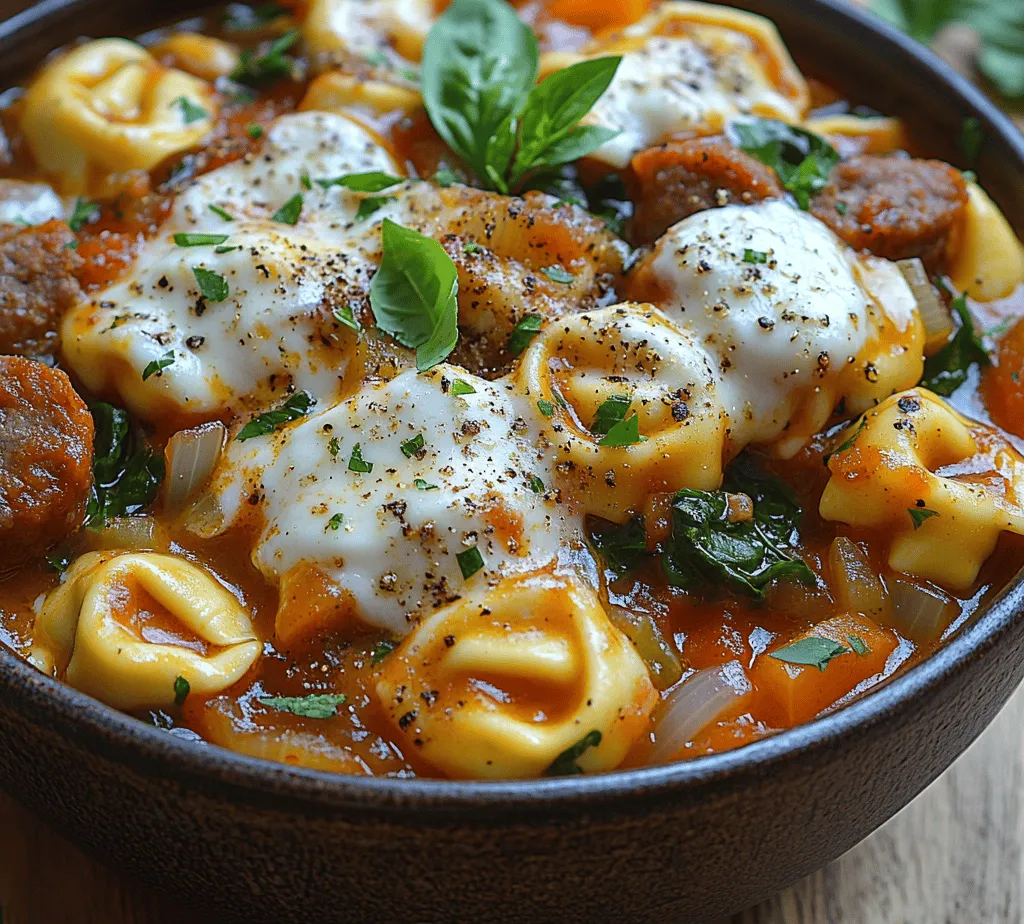 Discover the ultimate comfort food with our Savory Slow-Cooked Cheese Tortellini & Sausage Delight. Perfect for busy weeknights or cozy gatherings, this dish combines rich flavors and a hearty texture that will satisfy any palate. Picture this: the aroma of Italian herbs wafting through your kitchen as savory sausage and tender tortellini simmer gently, melding together in a slow cooker. With minimal prep time and the convenience of a slow cooker, this recipe not only saves time but also allows the ingredients to meld beautifully, creating a wholesome meal that your whole family will love.