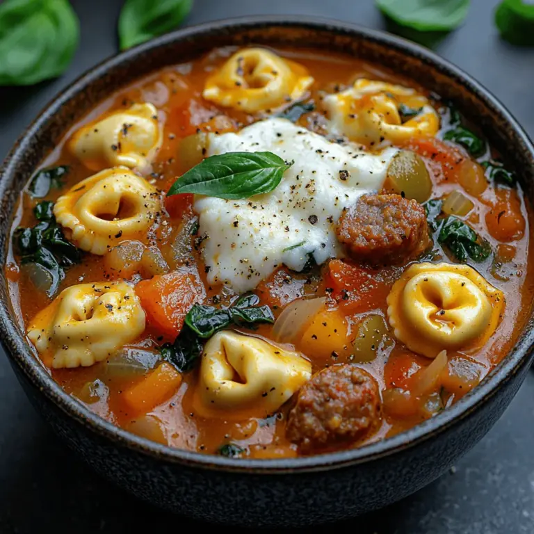 Discover the ultimate comfort food with our Savory Slow-Cooked Cheese Tortellini & Sausage Delight. Perfect for busy weeknights or cozy gatherings, this dish combines rich flavors and a hearty texture that will satisfy any palate. Picture this: the aroma of Italian herbs wafting through your kitchen as savory sausage and tender tortellini simmer gently, melding together in a slow cooker. With minimal prep time and the convenience of a slow cooker, this recipe not only saves time but also allows the ingredients to meld beautifully, creating a wholesome meal that your whole family will love.