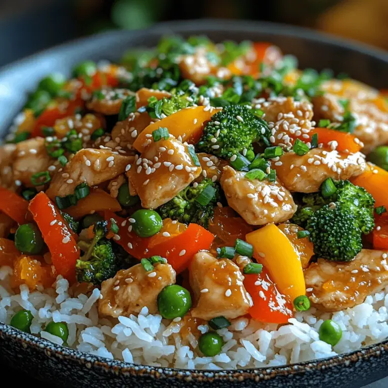 At the heart of our Sizzling Citrus Chicken Stir Fry is chicken breast, a lean protein choice that is both nutritious and versatile. Chicken breast is celebrated for its low-fat content, making it an excellent option for those looking to maintain a healthy diet. Not only does it provide essential protein for muscle repair and growth, but it also contains vital vitamins and minerals, including B vitamins, phosphorus, and selenium.
