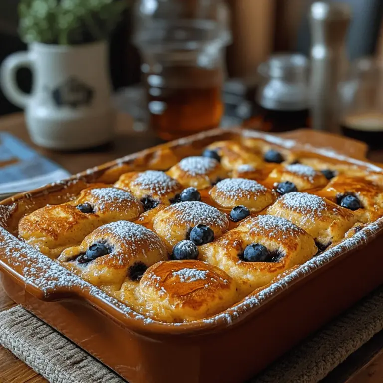 Fluffy buttermilk pancake casserole is a delightful twist on the classic pancake breakfast, combining all the beloved flavors of pancakes into a single, easy-to-make dish. This recipe not only satisfies your pancake cravings but also simplifies breakfast preparation, making it an excellent choice for busy mornings, family gatherings, or even brunch parties. Imagine waking up to the warm aroma of pancakes baking in the oven, ready to be served in a matter of minutes. This fluffy buttermilk pancake casserole is not just another breakfast option; it's a crowd-pleaser that brings everyone together at the table.