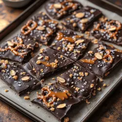 If you're searching for a delightful treat that perfectly balances sweet, salty, and crunchy flavors, look no further than this Dark Chocolate Sea Salt Pretzel Bark recipe. This decadent snack is not only easy to make but also incredibly satisfying, making it a favorite for many. With its inviting combination of rich dark chocolate, crunchy pretzels, and a sprinkle of sea salt, this bark is sure to please a crowd.