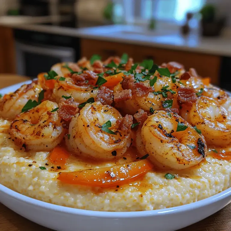 Shrimp and grits is a dish that has long held a special place in the hearts and homes of Southern cuisine enthusiasts. This beloved dish elegantly combines the tender sweetness of shrimp with the creamy, comforting texture of grits, resulting in a harmonious blend of flavors that can be enjoyed at any time of day. While traditional shrimp and grits are delicious in their own right, this recipe takes it to the next level with a unique twist that highlights savory flavors and fresh ingredients.