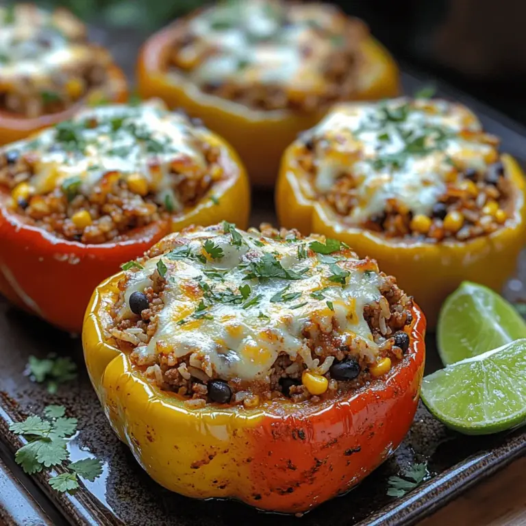 Stuffed bell peppers are a beloved dish that has gained immense popularity across the globe. They serve as a canvas for creativity in the kitchen, allowing home cooks to experiment with a variety of fillings while maintaining a delicious and satisfying flavor. Their versatility makes stuffed bell peppers an ideal meal option for families, gatherings, or even quick weeknight dinners. Whether you prefer a classic meat and rice filling or a vegetarian blend of quinoa and vegetables, this recipe caters to diverse tastes and dietary preferences.