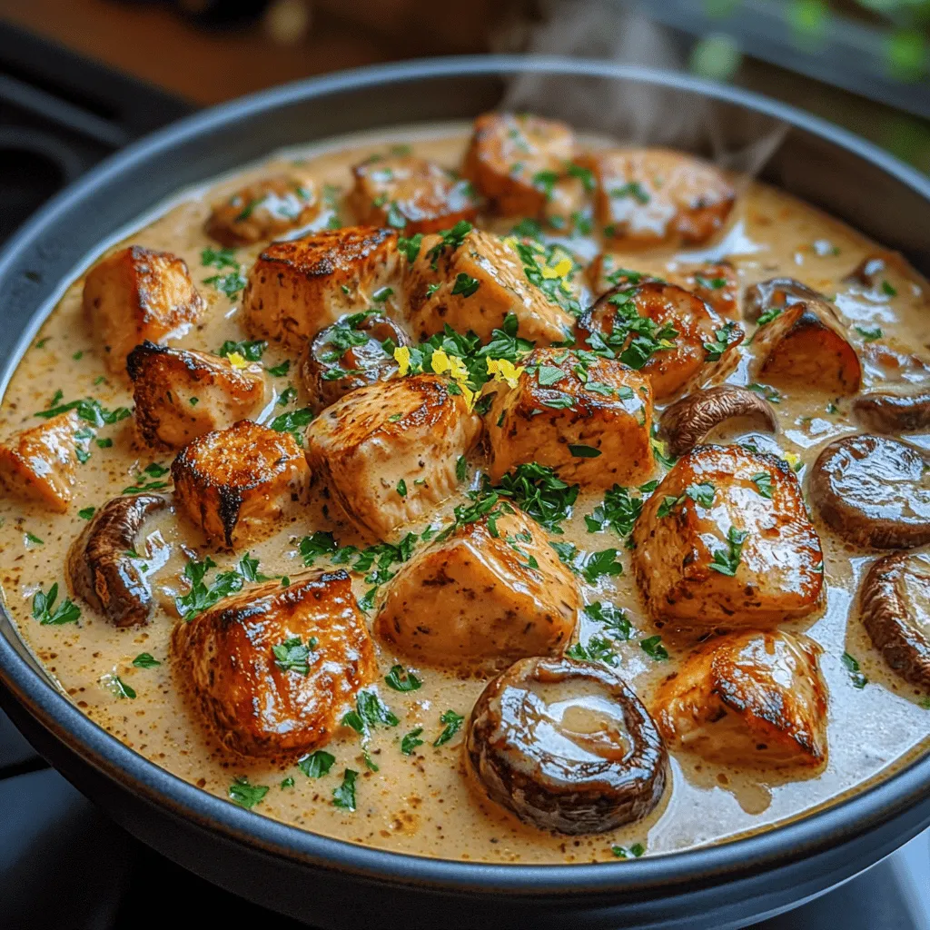 Discover the comforting flavors of Creamy Mushroom Chicken Delight, a hearty dish that combines tender chicken, earthy mushrooms, and a rich, creamy broth. This recipe is perfect for family dinners or cozy nights in, offering a delightful way to enjoy a nutritious meal that doesn't compromise on flavor. The essence of this dish lies not only in its taste but also in its ability to bring people together around the dinner table, creating moments of warmth and connection.