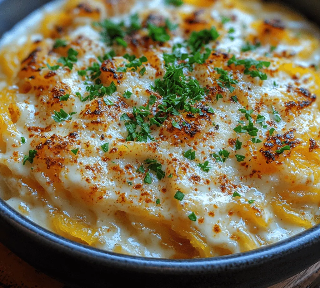 In the world of healthy eating, finding alternatives to traditional comfort foods can often feel like a daunting task. However, spaghetti squash has emerged as a delightful and nutritious substitute for pasta lovers everywhere. This unique vegetable, with its naturally noodle-like strands, offers an array of health benefits while allowing you to indulge in your favorite dishes without the guilt. Today, we’re excited to introduce you to the Creamy Spaghetti Squash Alfredo—a dish that marries the rich, decadent flavors of classic Alfredo sauce with the wholesome goodness of spaghetti squash.