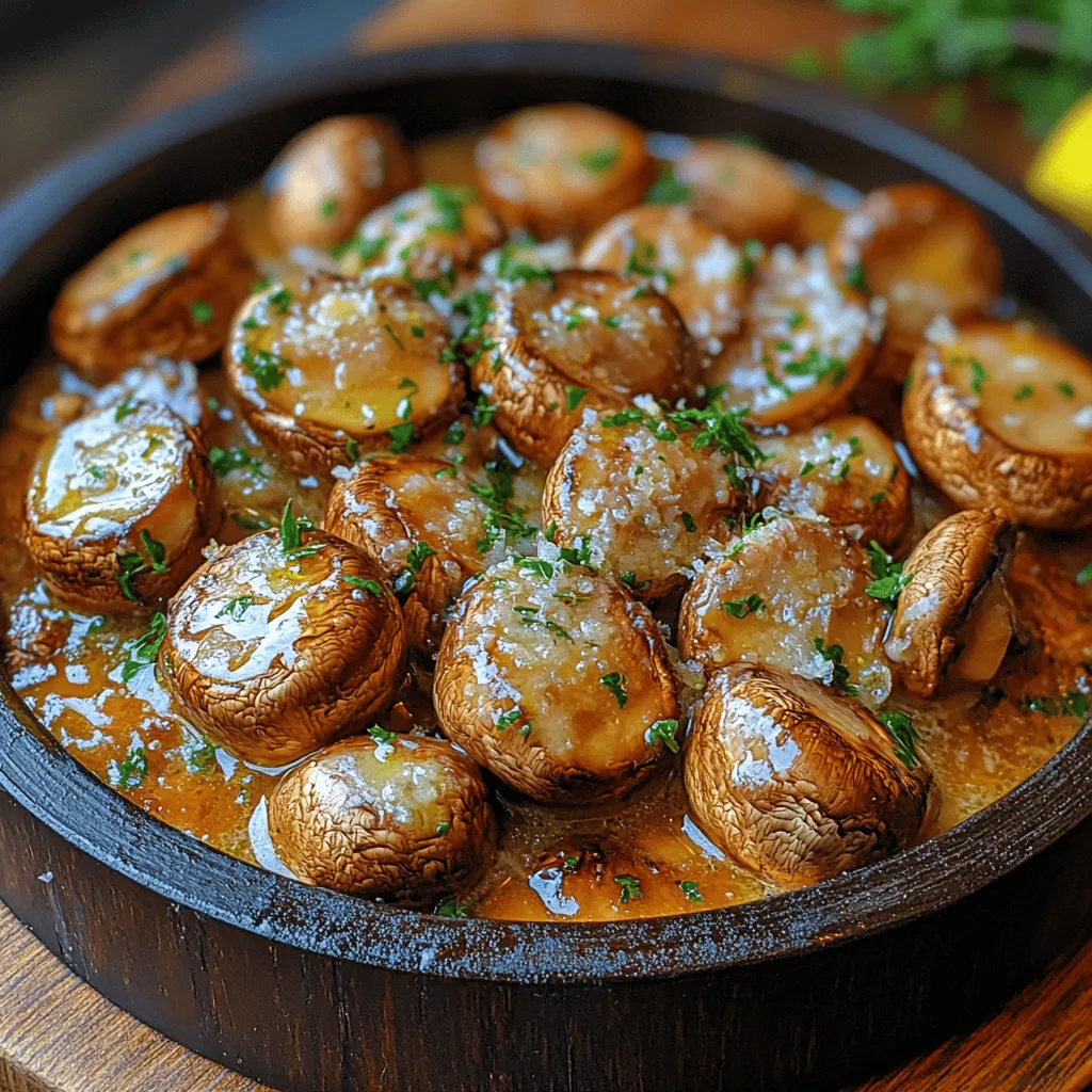Sizzling Steakhouse Garlic Butter Mushrooms are not just another side dish; they are a culinary delight that elevates any meal to a gourmet experience. This dish combines the earthy, rich flavors of cremini mushrooms with the decadent taste of garlic butter, creating a mouthwatering complement to steak, chicken, or even pasta. The sizzling sound when these mushrooms hit the hot pan is an invitation to indulge in a savory treat that your taste buds will thank you for.