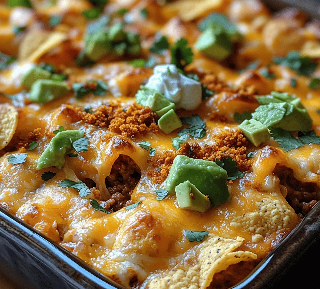 Welcome to the vibrant world of flavors with our Taco Fiesta Casserole recipe! This delightful dish brings together all the beloved elements of tacos into a hearty, layered casserole that is sure to impress your family and friends. Whether you're hosting a lively gathering, preparing a comforting weeknight dinner, or contributing to a potluck party, this recipe stands out as an easy and satisfying option. Packed with nutritious ingredients and bursting with flavor, it caters to a range of dietary preferences—whether you prefer ground beef, turkey, or a vegetarian alternative, this casserole ensures that every bite is a fiesta for your palate.
