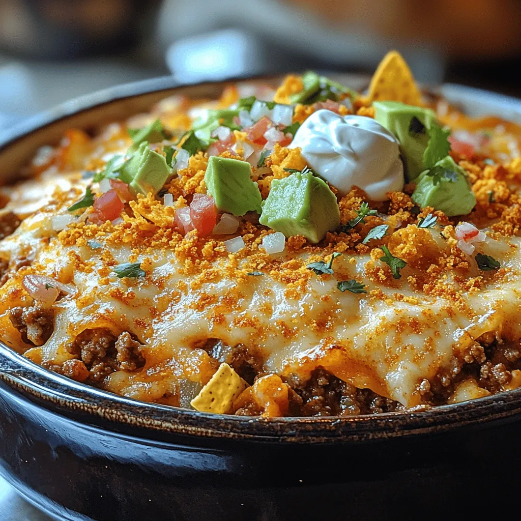 Welcome to the vibrant world of flavors with our Taco Fiesta Casserole recipe! This delightful dish brings together all the beloved elements of tacos into a hearty, layered casserole that is sure to impress your family and friends. Whether you're hosting a lively gathering, preparing a comforting weeknight dinner, or contributing to a potluck party, this recipe stands out as an easy and satisfying option. Packed with nutritious ingredients and bursting with flavor, it caters to a range of dietary preferences—whether you prefer ground beef, turkey, or a vegetarian alternative, this casserole ensures that every bite is a fiesta for your palate.