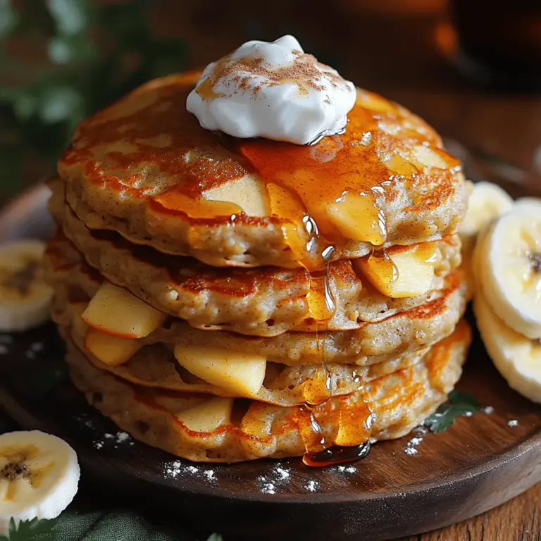 These pancakes are more than just a tasty treat; they are a celebration of wholesome ingredients. Oats are a powerhouse of nutrition, packed with fiber and antioxidants, while apples bring natural sweetness and a boost of vitamins. Together, they create a fluffy, satisfying pancake that you can enjoy without the guilt. Whether you're following a specific dietary preference or simply looking to incorporate healthier options into your meals, these pancakes fit the bill perfectly. They can easily be adapted to suit gluten-free diets, vegan preferences, or low-sugar lifestyles, making them a versatile choice for everyone at the breakfast table.