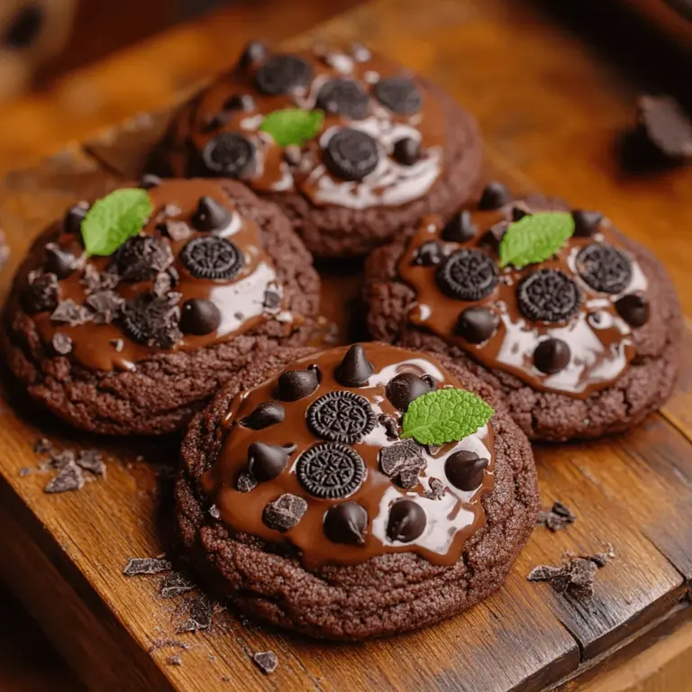 If you're in search of a delectable cookie that perfectly balances the rich flavors of chocolate with the refreshing essence of mint, look no further than the Minty Oreo Delight Cookies. This delightful recipe combines the classic taste of Oreos with an added twist of mint, creating a treat that is not only visually appealing but also irresistibly delicious. These cookies are perfect for any occasion, whether it's a cozy family gathering, a festive celebration, or simply a sweet indulgence after a long day.