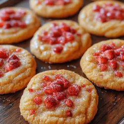 When it comes to delightful treats, few can rival the charm of freshly baked cookies. Among the many varieties, strawberry sugar cookies stand out as a unique and tantalizing option. These cookies combine the sweetness of a classic sugar cookie base with the vibrant flavor of fresh strawberries, creating a delightful fusion that appeals to both the eyes and the palate. The result is a cookie that is not only visually stunning with its delicate pink hue but also perfectly soft, chewy, and bursting with fruity flavor.