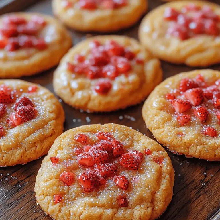 When it comes to delightful treats, few can rival the charm of freshly baked cookies. Among the many varieties, strawberry sugar cookies stand out as a unique and tantalizing option. These cookies combine the sweetness of a classic sugar cookie base with the vibrant flavor of fresh strawberries, creating a delightful fusion that appeals to both the eyes and the palate. The result is a cookie that is not only visually stunning with its delicate pink hue but also perfectly soft, chewy, and bursting with fruity flavor.
