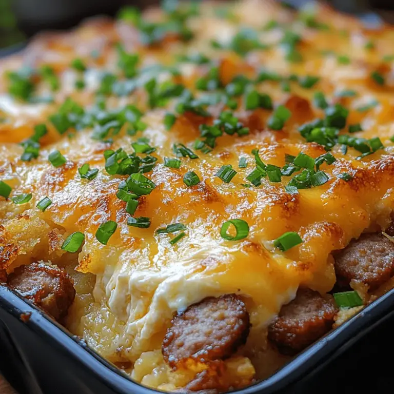 To create a remarkable Cheesy Sausage & Egg Hashbrown Bake, it’s essential to understand the roles of each ingredient in the recipe. Each component not only contributes to the overall flavor but also affects the texture and nutritional value of the dish. Let’s explore the core ingredients that make this breakfast casserole a standout.
