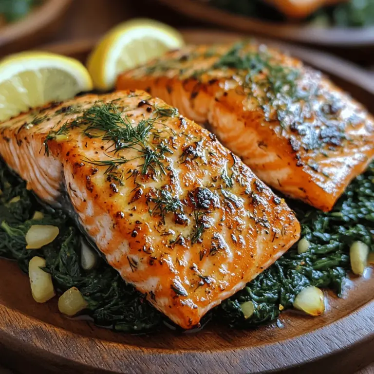 When it comes to healthy eating, finding dishes that are both nutritious and delicious can often feel like a challenge. Enter the vibrant Lemon Herb Salmon with Lively Spinach — a dish that perfectly marries health and flavor. This recipe not only showcases the succulent richness of salmon but also elevates it with the fresh, zesty notes of lemon and a medley of herbs. The addition of lively spinach complements the salmon beautifully, creating a colorful and appetizing meal that promises to delight both the palate and the eyes.
