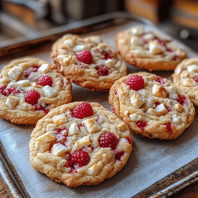 The beauty of these Raspberry White Chocolate Indulgence Cookies lies in the harmonious balance of flavors. White chocolate, known for its rich, creamy sweetness, serves as the perfect backdrop for the vibrant tartness of raspberries. This combination creates a delightful contrast that enhances each bite, making them irresistible to cookie lovers everywhere.