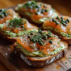 To create the perfect Smoked Salmon Toast, it is essential to select high-quality ingredients that complement each other. Below is a breakdown of the key components that contribute to the overall flavor and nutritional profile of this dish.
