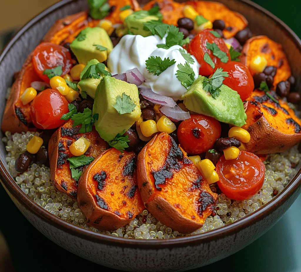 The Sweet Potato Burrito Bowl features a medley of nutritious ingredients, each contributing to the dish's flavor profile and health benefits. Let's dive into the components that make this bowl a delightful and healthful choice.