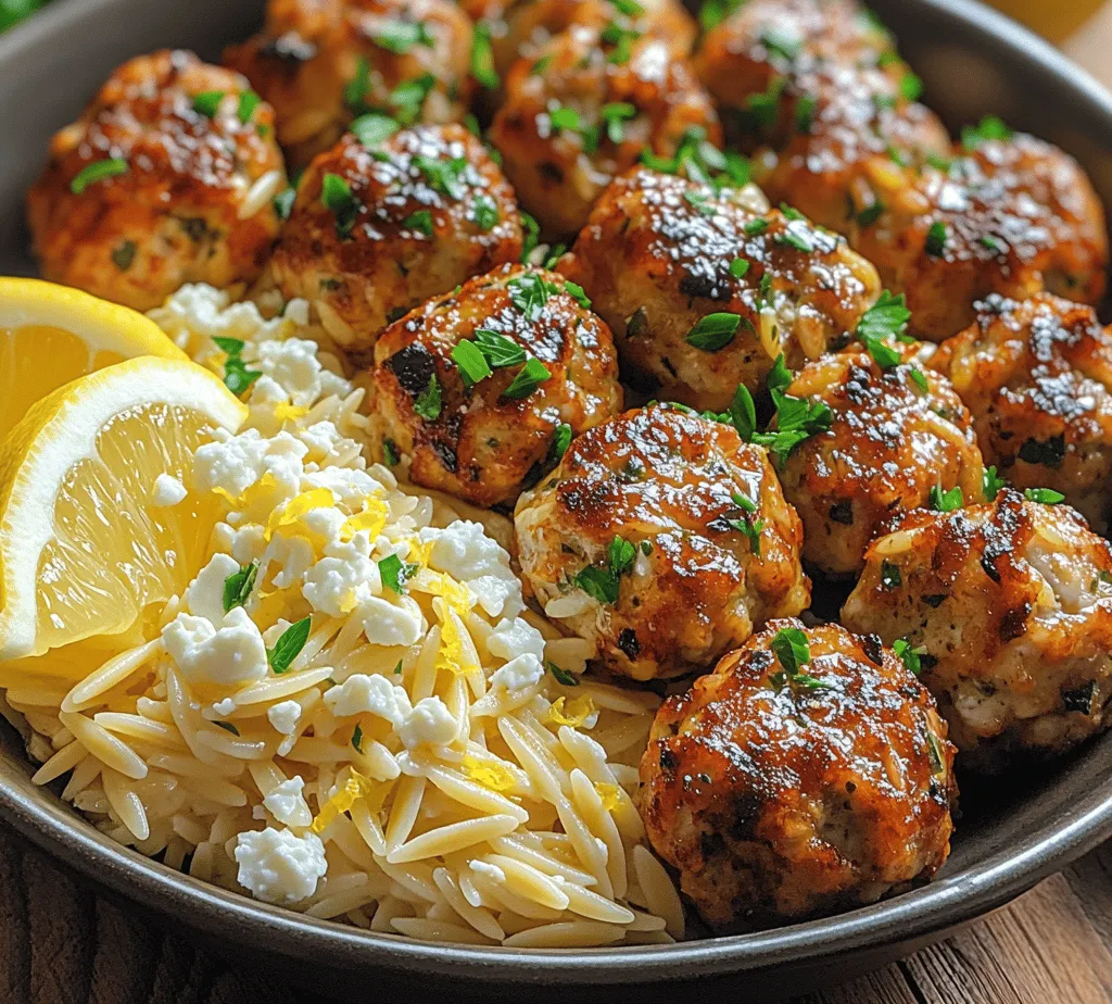The heart of any recipe lies in its ingredients. With Greek Chicken Meatballs with Lemon Orzo, each component plays a vital role in creating a dish that is both flavorful and satisfying. Let’s break down what makes this dish so delightful.