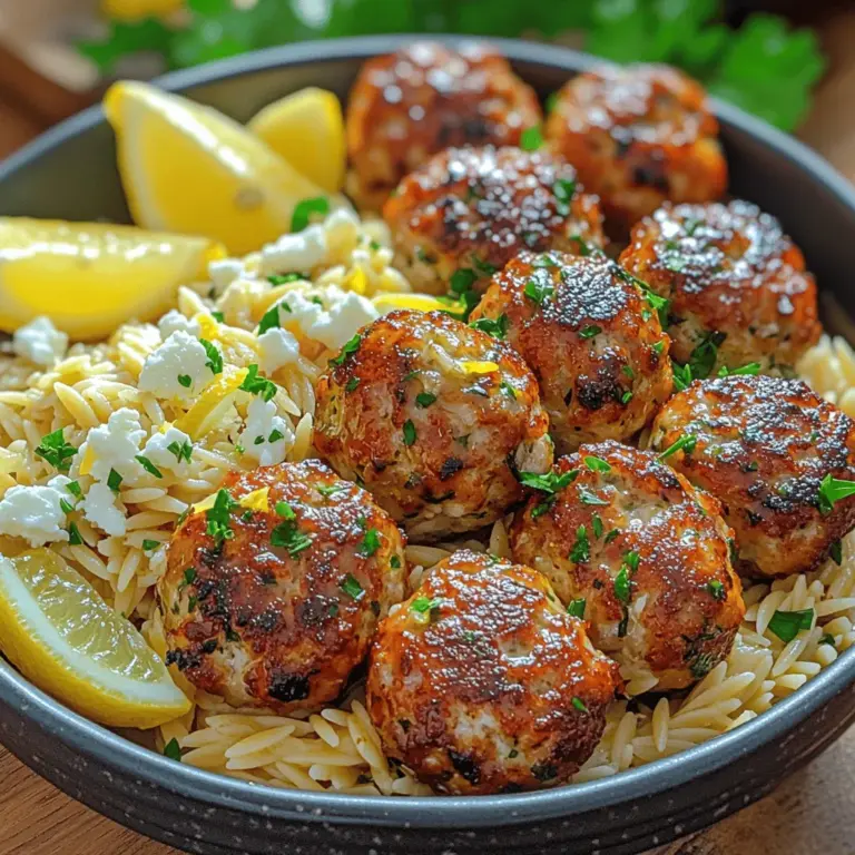 The heart of any recipe lies in its ingredients. With Greek Chicken Meatballs with Lemon Orzo, each component plays a vital role in creating a dish that is both flavorful and satisfying. Let’s break down what makes this dish so delightful.