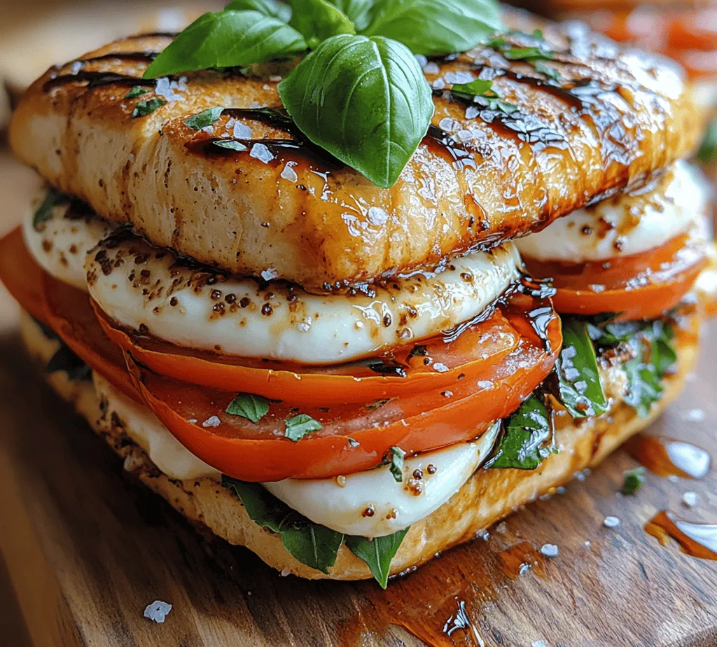 In the world of quick yet satisfying meals, the Caprese Delight Sandwich stands out as a fresh and flavorful option that celebrates simple, high-quality ingredients. This sandwich is a delightful fusion of traditional Italian flavors, combining ripe tomatoes, creamy mozzarella, fragrant basil, and aromatic pesto, all nestled within a crusty ciabatta roll. Not only is this recipe easy to prepare, but it also allows for customization, making it perfect for lunch or a light dinner. With the ability to adjust the ingredients to suit your taste, the Caprese Delight Sandwich is an ideal canvas for culinary creativity.