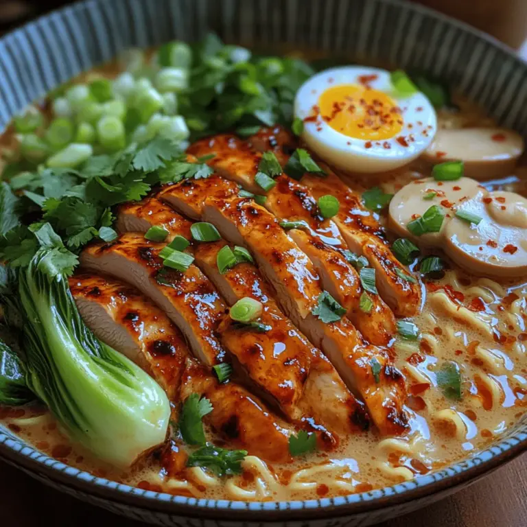 Ramen has taken the culinary world by storm, transforming from a humble convenience food to a gourmet dish celebrated globally. The rich and savory broth, chewy noodles, and variety of toppings make ramen a beloved comfort food for many. It's no wonder that it has become a staple in households and restaurants alike, appealing to both traditionalists and adventurous foodies. Among the myriad of ramen recipes, one dish stands out for its unique flavor profile and satisfying heat: Fiery Chicken Ramen with Creamy Garlic Sauce.