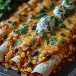 Zesty Slow Cooker Chicken Enchiladas