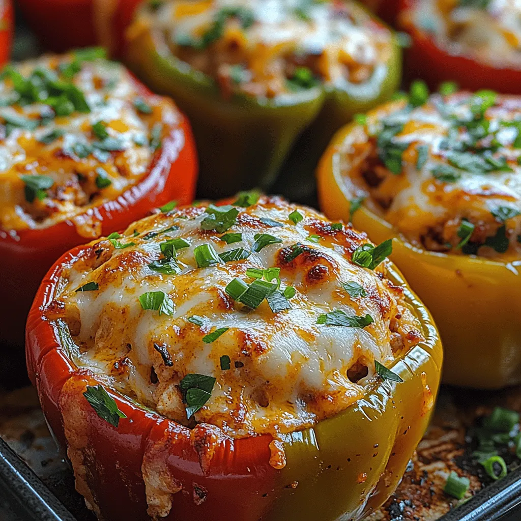At the heart of this dish are bell peppers, which serve as the colorful and nutritious vessels for the buffalo chicken filling. Available in a variety of colors, including red, yellow, green, and orange, bell peppers are not just visually appealing; they also boast an impressive nutritional profile. Rich in vitamins A and C, bell peppers support immune function, skin health, and overall well-being. The sweetness of the bell pepper beautifully complements the spicy and tangy buffalo chicken filling, creating a harmonious balance of flavors. Plus, their crunchy texture adds a delightful contrast to the creamy filling, making each bite a delightful experience.