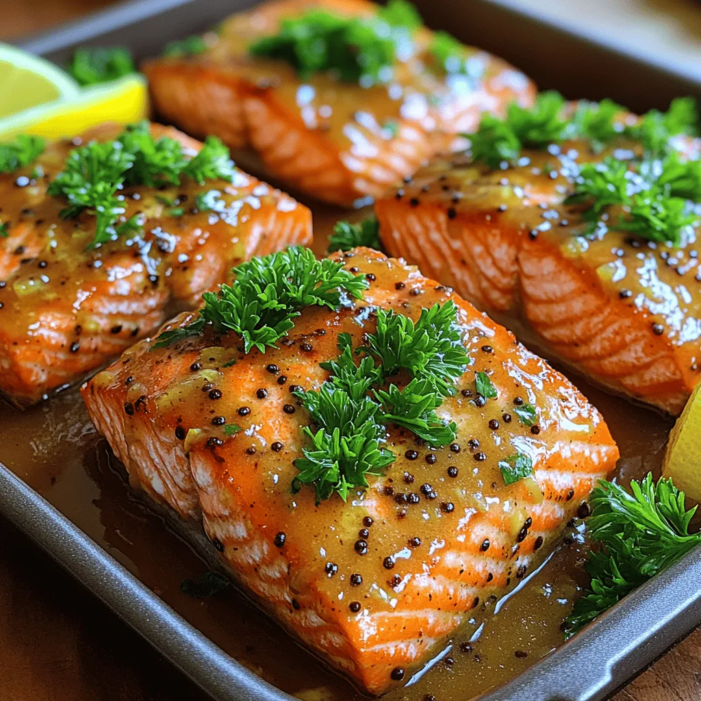 If you are on the lookout for a dinner recipe that is both delicious and wholesome, Honey Mustard Glazed Salmon Delight is a dish that deserves a spot on your table. This culinary masterpiece marries the rich, buttery flavor of salmon with a sweet and tangy honey mustard glaze, creating a mouthwatering experience that is both satisfying and healthy. Salmon has gained immense popularity in recent years, celebrated for its high omega-3 fatty acid content, which contributes to heart health and overall wellness. The addition of honey mustard not only enhances the flavor profile of the dish but also offers a unique twist that sets it apart from traditional salmon recipes.