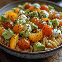 Caprese Avocado Pasta Salad: A Refreshing Twist on a Classic Dish