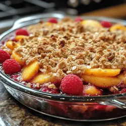 To create the perfect Raspberry Peach Crisp, it’s essential to understand the role of each ingredient in the recipe. Each component contributes to the overall flavor, texture, and nutritional value of the dish, ensuring that every bite is a delightful experience.