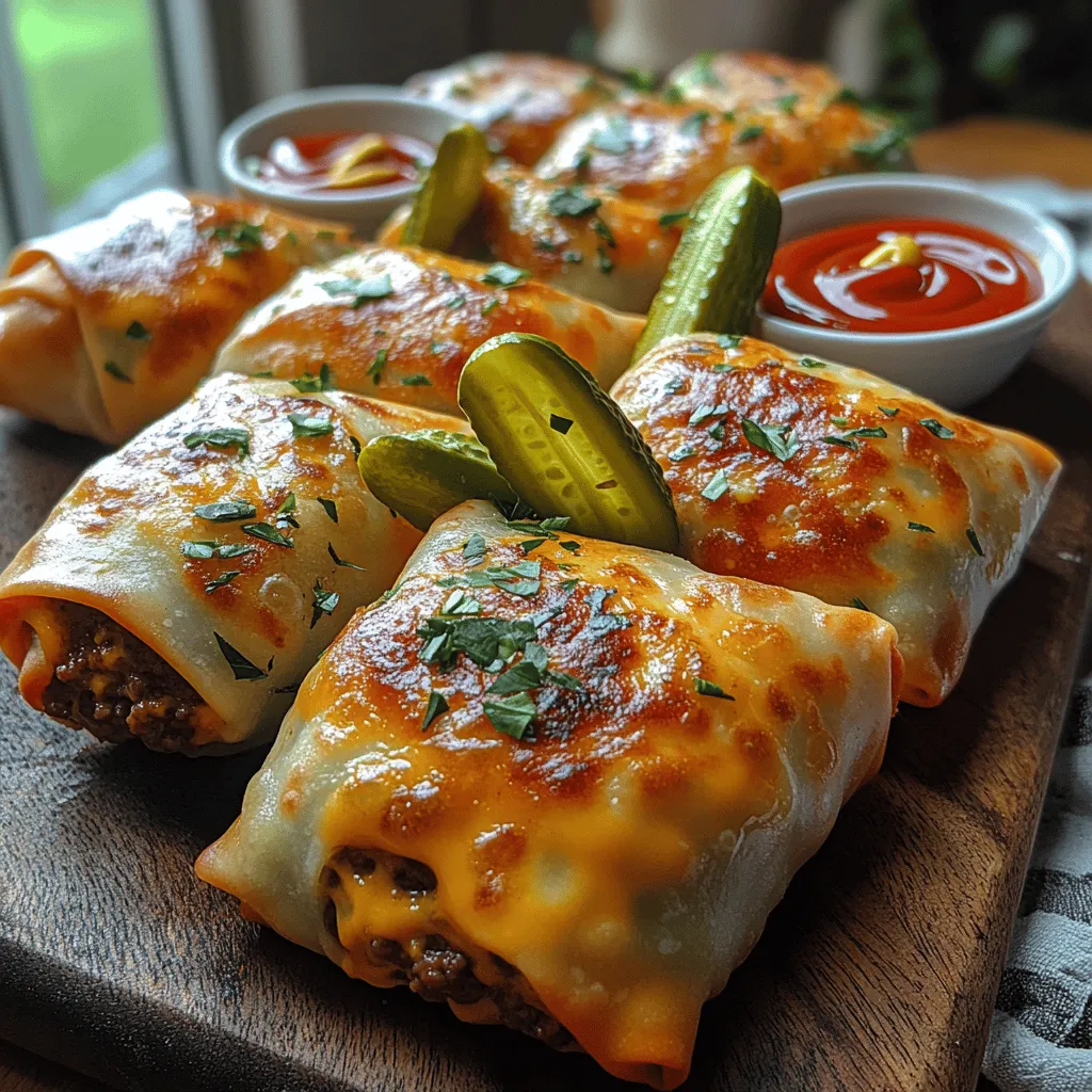 Imagine biting into a crispy, golden eggroll that bursts with the classic flavors of a cheeseburger. This delightful fusion snack marries the beloved elements of a cheeseburger with the satisfying crunch of an eggroll, making it a popular choice for parties, game days, or simply as a fun family dinner. Cheeseburger eggrolls have surged in popularity in recent years, thanks to their unique blend of nostalgic flavors wrapped in an easily manageable format. They provide the comfort of a traditional cheeseburger but in a bite-sized treat that’s perfect for dipping and sharing.