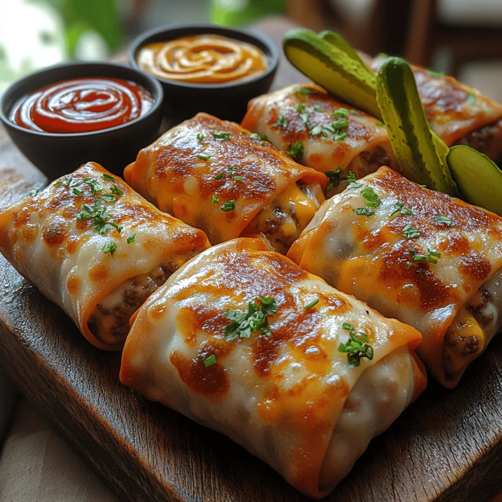 Imagine biting into a crispy, golden eggroll that bursts with the classic flavors of a cheeseburger. This delightful fusion snack marries the beloved elements of a cheeseburger with the satisfying crunch of an eggroll, making it a popular choice for parties, game days, or simply as a fun family dinner. Cheeseburger eggrolls have surged in popularity in recent years, thanks to their unique blend of nostalgic flavors wrapped in an easily manageable format. They provide the comfort of a traditional cheeseburger but in a bite-sized treat that’s perfect for dipping and sharing.