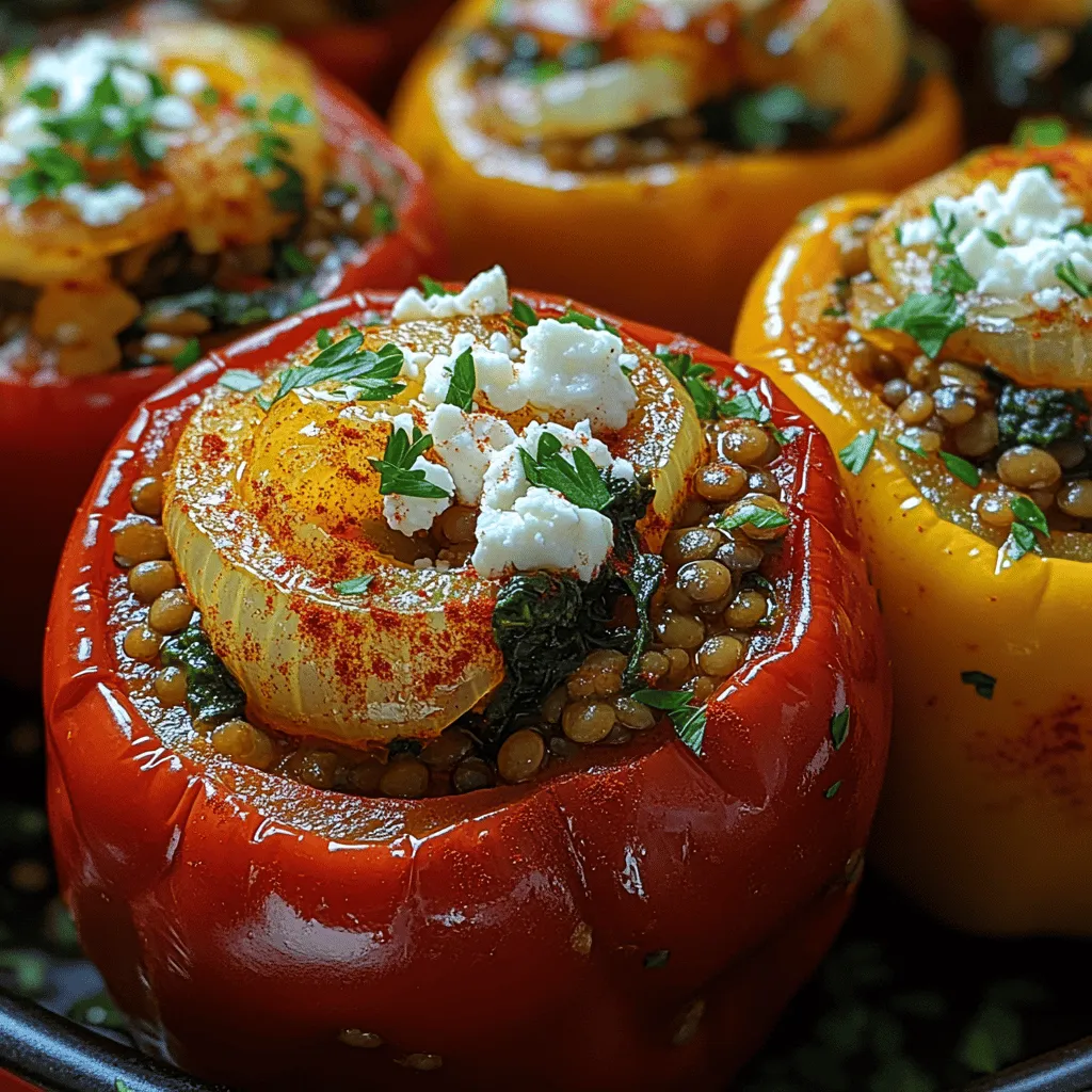 Stuffed peppers are a culinary classic, celebrated for their versatility and vibrant presentation. This dish can be adapted to suit various palates and dietary preferences, making it a favorite among home cooks and professional chefs alike. The colorful bell peppers serve as edible vessels, filled with an array of ingredients that can range from meats and grains to vegetables and legumes. In this recipe, we will highlight a wholesome vegetarian option: Earthy Lentil Spinach Stuffed Peppers.
