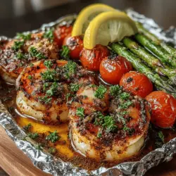 Zesty Garlic Butter Shrimp Foil Packets
