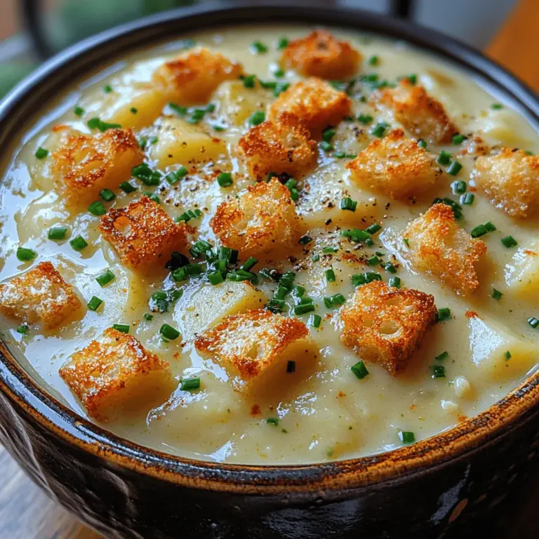 To create this deliciously creamy cauliflower potato soup, you'll need the following main ingredients: