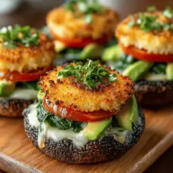 Golden Parmesan Crusted Mushroom Burgers