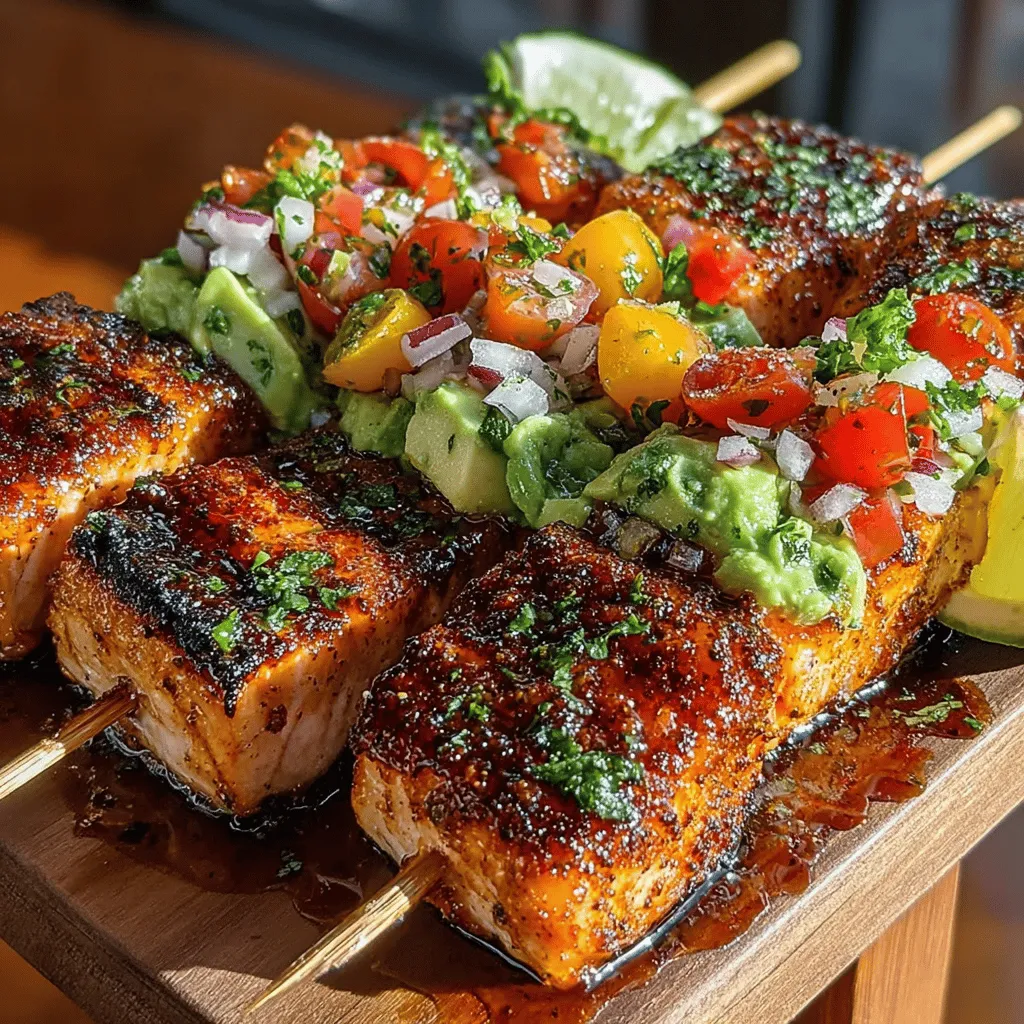 When it comes to vibrant, fresh flavors, few dishes can compete with Citrusy Salmon Skewers paired with Zesty Lime Salsa. This recipe embodies everything we love about summer grilling—bright, zesty ingredients that dance on the palate, and a dish that is as visually appealing as it is delicious. Ideal for barbecues, family gatherings, or a cozy dinner at home, these skewers not only deliver on taste but also offer a healthy, protein-packed option that everyone can enjoy.