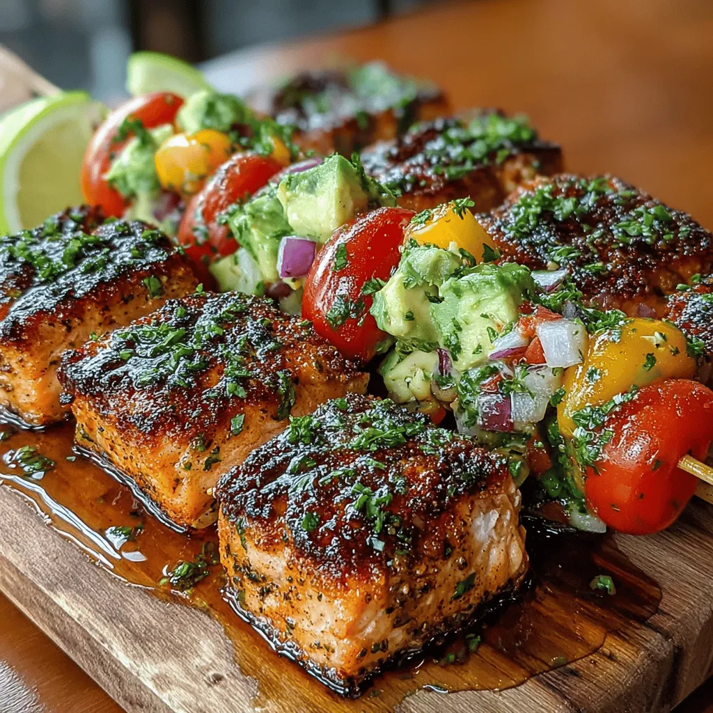 When it comes to vibrant, fresh flavors, few dishes can compete with Citrusy Salmon Skewers paired with Zesty Lime Salsa. This recipe embodies everything we love about summer grilling—bright, zesty ingredients that dance on the palate, and a dish that is as visually appealing as it is delicious. Ideal for barbecues, family gatherings, or a cozy dinner at home, these skewers not only deliver on taste but also offer a healthy, protein-packed option that everyone can enjoy.