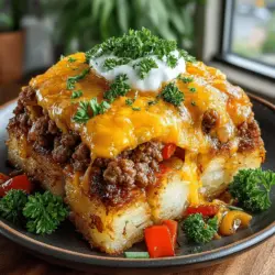 Hearty Savory Ground Beef Potato Hash Bake