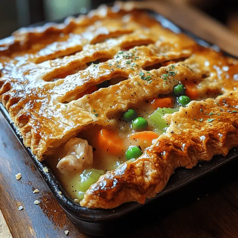 Creating a chicken pot pie is a straightforward process, but the result is a dish that feels special. Let’s go through the steps together: