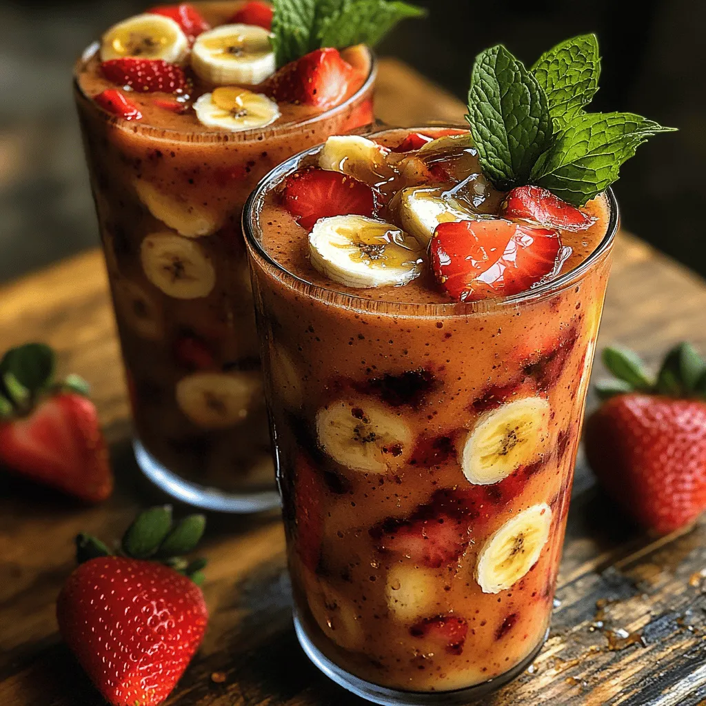 Are you ready to indulge in a refreshing and nutritious treat that’s perfect for any time of the day? Look no further than the Berry Bliss: Strawberry Banana Smoothie! This delightful concoction offers a burst of fruity flavors, combining ripe strawberries and bananas into a creamy, dreamy blend that’s both satisfying and invigorating. Whether you're in search of a quick breakfast option or a healthy snack to keep you energized throughout the day, this smoothie checks all the boxes.