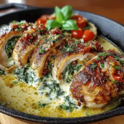 When it comes to culinary creations that combine comfort and sophistication, Creamy Tuscan Chicken Roll-Ups stand out as an exceptional choice. This dish features tender chicken breasts rolled around a rich filling of cheeses, spinach, and sun-dried tomatoes, all enveloped in a creamy sauce that elevates the flavors to new heights. Whether you’re planning a cozy family dinner or a special occasion to impress your guests, these roll-ups are sure to be a hit. The combination of textures and flavors makes this recipe not just satisfying but also visually appealing, adding to its charm.