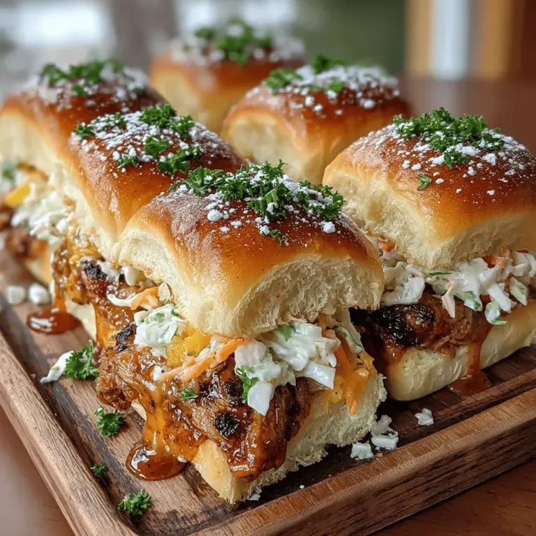 When it comes to hosting gatherings or simply enjoying a cozy family meal, sliders have carved out a special niche in the culinary world. Their bite-sized nature makes them a perfect choice for parties, barbecues, or casual get-togethers. Sliders are versatile, allowing for a wide range of fillings that can cater to any taste preference. Among the myriad of slider recipes, Tangy Mustard BBQ Chicken Sliders stand out with their unique flavor profile that combines the zing of mustard with the smoky sweetness of barbecue sauce. This dish not only satisfies the palate but also brings a vibrant splash of color to your dining table.