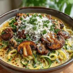 If you're on the lookout for a dish that combines indulgence with health benefits, Creamy Mushroom Alfredo Zoodle Bowls are the perfect solution. This delightful recipe marries the comforting richness of alfredo sauce with fresh, vibrant zucchini noodles, also known as zoodles. With their light texture and subtle flavor, zoodles serve as an excellent alternative to traditional pasta, allowing you to enjoy a creamy, decadent meal without the guilt.