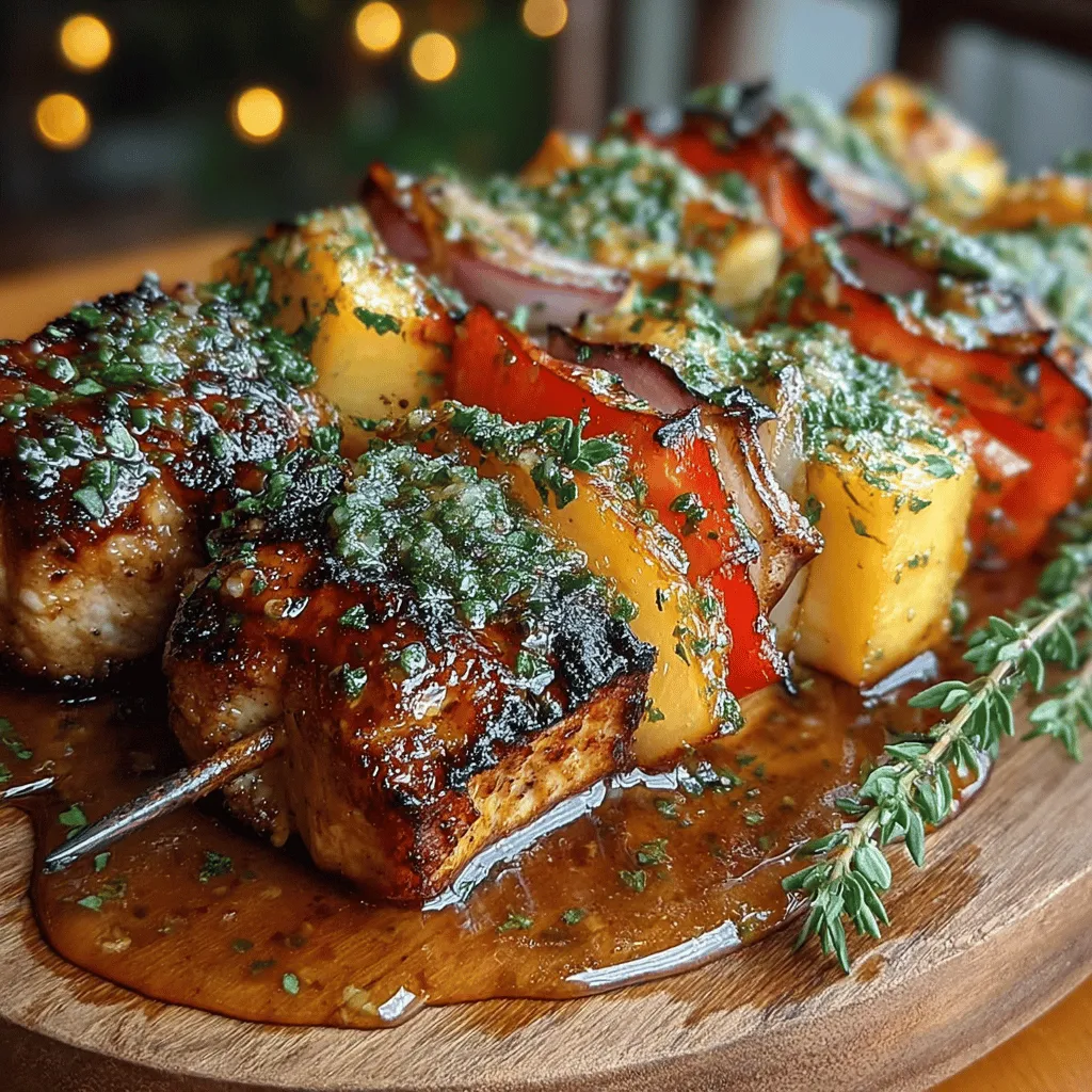 As summer approaches, the allure of outdoor grilling becomes irresistible. One dish that perfectly captures the essence of warm weather dining is Grilled Chicken & Peach Kabobs. This dish combines succulent pieces of chicken with juicy, ripe peaches, creating a delightful blend of savory and sweet flavors that are sure to impress your family and friends at any gathering. The vibrant colors and enticing aromas of these kabobs not only make for a visually stunning presentation but also highlight the season's best produce, making it an ideal choice for summer barbecues or casual weeknight dinners.