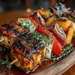 Grilled Chicken & Peach Kabobs: Cooking, Serving, and Enjoying